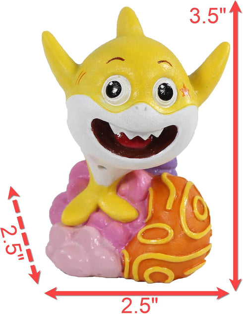 Penn-Plax Baby Shark 2-Piece Aquarium Decoration Bundle – Safe for Freshwater and Saltwater Fish Tanks – Small...