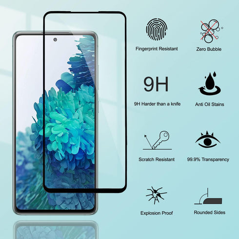 UEEBAI 2 Packs Screen Protector for Samsung Galaxy S20 FE 5G, Tempered Glass HD Clear Sensor Protection Case Friendly Easy Installation Bubble Fre...