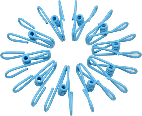 30 Pcs 2 Inch Blue Chip Clips, PVC Coating High Elasticity Strength Clothes Pins, Food Clips and Bag Clips...