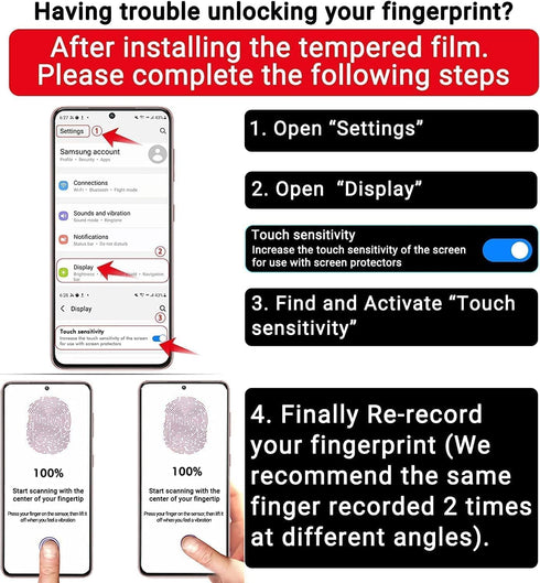 Milomdoi Designed for Samsung Galaxy S22 5G Screen Protector, 3 Pack Tempered Glass with 2 Pack Camera Lens Protector, Fingerprint suitable, Insta...