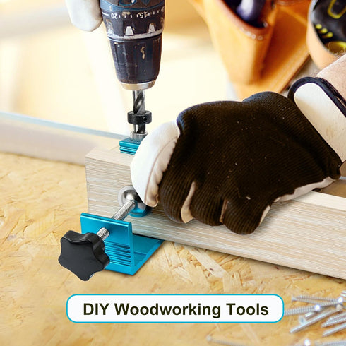 Pocket Hole Jig Kit with Drill Guide Joint Pocket Hole Jig 15 Degree Woodworking Inclined Hole Adjustable DIY Woodworking Tools Carpentry Locator...
