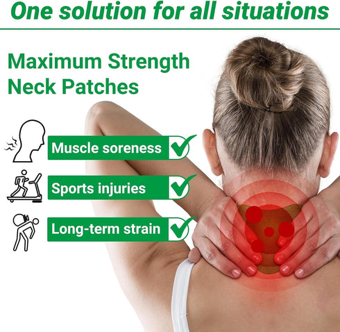 Neck Patches - 24 Count Warming Herbal Plaster Maximum Strength Heat Patches, 8 Hours Deep Heating Extra Strength Joint Soreness Soothing Patch fo...