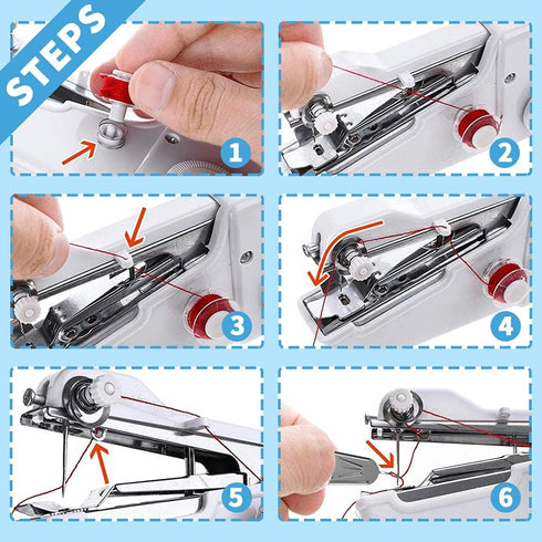 Handheld Sewing Machine Mini Portable Sewing Tool More Friendly to the Handicapped Easy-to-operate Portable DIY for Beginners for Home/Travel User...
