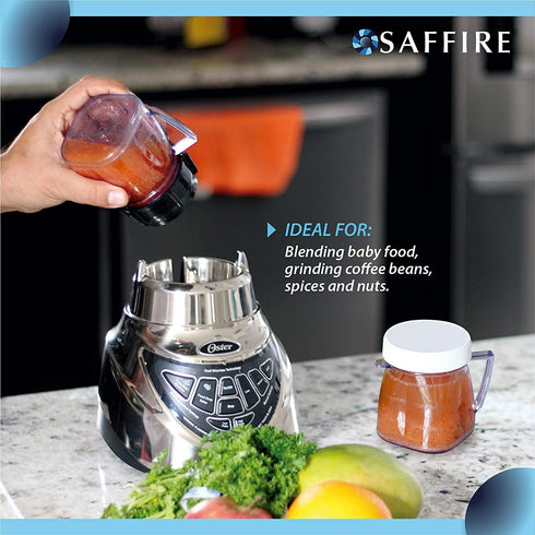 Replacement Mini 1-cup Plastic Jar by Saffire, fits most Oster Blenders (2 Pieces)...