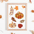 Whaline 60 Sheets Autumn Pattern Paper 5.5 x 8.3 inch Fall Leaves Pumpkin Plaid Craft Paper Double-Sided Origami Paper for Thanksgiving Card Makin...
