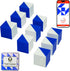 IQ Test Cubes (Blue and White) – 9 Kohs Cubes, Practice for Block Design Test, WAIS IV and WISC V Tests...
