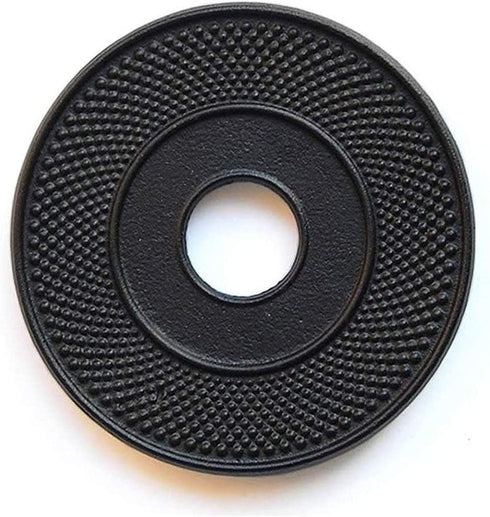 suyika Cast Iron Mat with Rubber Pegs/Feet for Japanese Tea Kettle Cast Iron Teapot Black Trivet 5.3in...