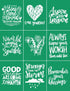 Inspirational Silk Screen Stencils,Motivational Adhesive Stencils Reusable Inspirational Word Stencils Transfers for Craft Letter Screen Printing ...