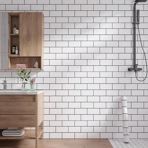 LONGYONG Brick Wallpaper Peel and Stick Countertops Contact Paper Removable Wallpaper Peel and Stick for Kitchen Bedroom Bathroom Cabinets Drawers...