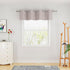 UPOPO Beige Valance Curtains Linen Textured Living Room 18 inches Long Kitchen Short Small Mini Curtain Toppers Valance Cabinet Caravan Bedroom Wi...