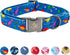 Elegant little tail Dog Collar, Blue Dinosaurs Pattern Pet Collar Durable Cute Dog Collars Male or Female Pet Gift Adjustable Dog Collar for Mediu...