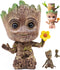 Groot Flower Pot with Hole, Planter Pot for Succulent, Air Plants, Pen Holder with Miniature Fairy Garden Sitting Groot (Flower Model)...