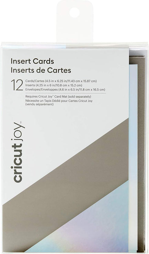 Cricut Joy Insert Cards Large, Gray/Silver Holographic...