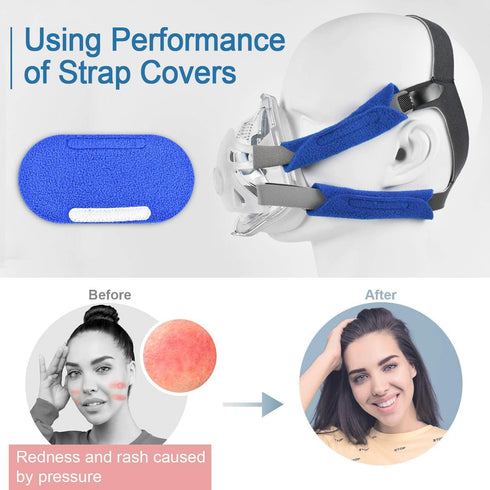 8PCS Headgear Strap Cover Compatible with AirFit, Compatible with AirTouch, Compatible with DW, Compatible with AV, Super Comfort Headgear Pads to...