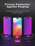 Compatible for iPhone 15 Pro Max Privacy Screen Protector 6.7 Inch, Purple Gradient Anti Spy Anti Blue Light HD Screen Protector Tempered Glass Ea...