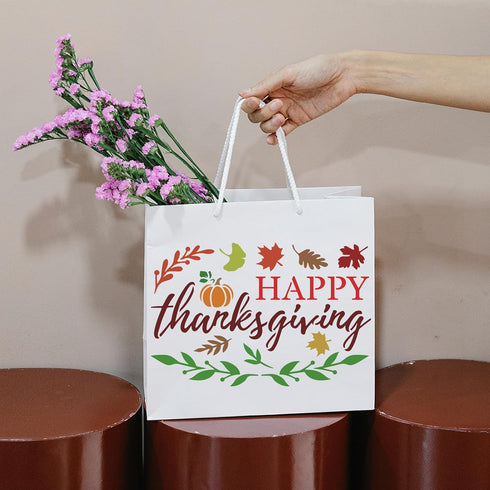 FINGERINSPIRE Happy Thanksgiving Stencil 11.7x8.3 inch Maple Leaf Stencils Plastic Pumpkin Leaves Patterns Template Fall Autumn Theme Stencil Reus...