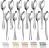 Dinner Spoons 12 Pieces, Stainless Steel 7.28inch Spoons, Dessert Spoons, Table Spoon, Soup Spoons, Easy To Clean, Dishwasher Safe...