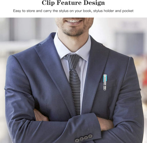 METRO Capacitive Stylus Pens, Rubber Tips 2-in-1 Series, High Sensitivity & Precision styli Pens for Touch Screens Devices (Blue)......