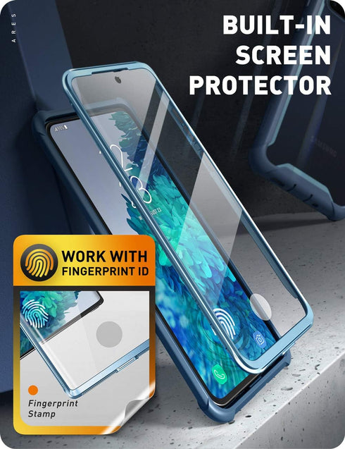i-Blason Ares Series Designed for Samsung Galaxy S20 FE 5G/ 4G Case (2020 Release), Dual Layer Rugged Clear Bumper Case with Built-in Screen Prote...