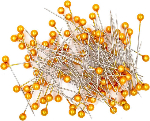 AEXGE Round Ball Head Quilting Pins Sewing Pin Straight Pins,Pack of 100 (Orange)...