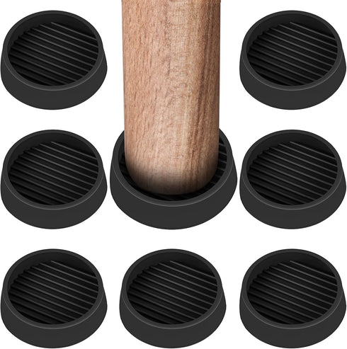2 x 2 Rubber Caster Cups, Round Non Slip Furniture Pads, Non Skid Furniture Cups, Anti-Slip Gripper Furniture Caster Floor Grip, Anti Skid Leg Coa...