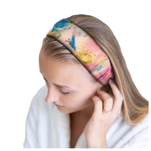 Celestial Silk Spa Headband 100% Mulberry Silk Adjustable Facial Headband for Women - Use for Washing Face, Skincare, Makeup – Silk Beauty Hairban...