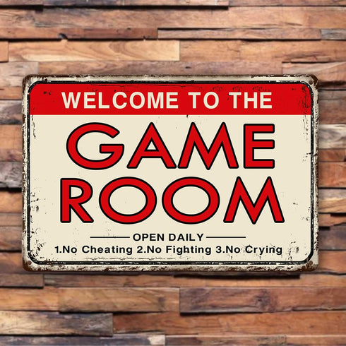 Video Game Room Accessories and Decor Retro Arcade Tin Signs Billiard Theater Powder Room Wall Decor Home Gaming Art Poster Gamer Decorations 8×12...