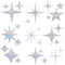 STICKERGURU 27 Pieces Star Window Clings - Anti-Collision Window Decals to Save Birds from Window Collisions,Non Adhesive Prismatic Vinyl Window C...