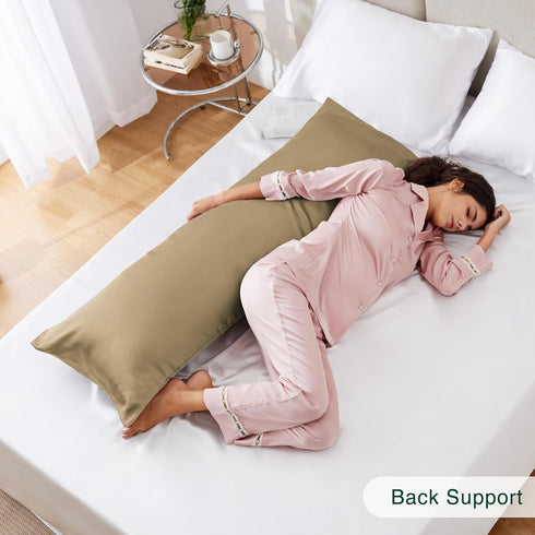 Love's cabin Satin Body Pillow Pillowcase, Similar to Silk Body Pillow Cover with Envelope Closure, Silky Cooling Long Pillowcases for Hair and Sk...