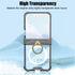 for Samsung Galaxy Z Flip 4 Clear Case with Ring Holder and Hinge Protection,Compatible with Wireless Charger,Slim Fit Transparent Hard PC Shockpr...