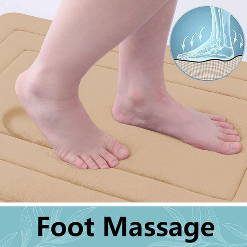 Arotive Memory Foam Bathroom Rug Mat 24x16, Ultra Soft and Absorbent Bath Mat, Machine Wash Dry, Comfortable Bath Rug Carpet for Bathroom Floor, T...
