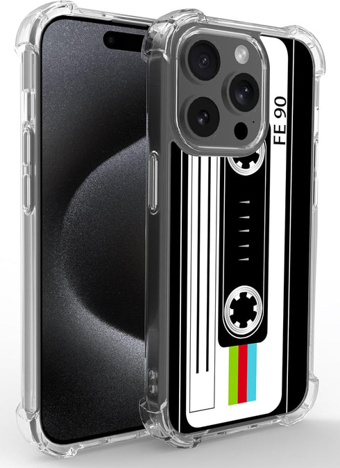 Retro Cassette Tape Case for Phone 15 Pro Max with Stand,Drop Protection Slim Phone Case Cover for Phone 15 Pro Max 6.7in - Color Cassette Tape...