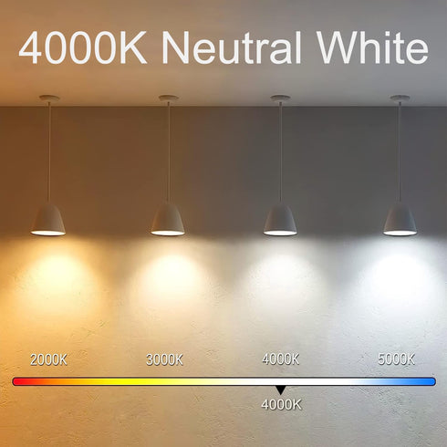 5 Inch T10 Tubular LED Light Bulbs,4000K Daylight Vintage E26 Edison Bulbs Dimmable,4W Equal 40 watt,400LM,UL-Certified Antique Glass Filament Bul...
