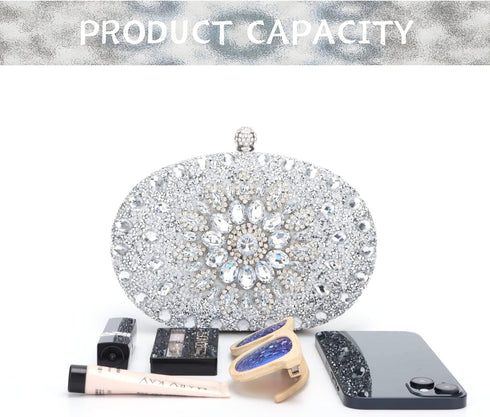 Lanpet Women Crystal Clutch Purse Rhinestone Evening Handbags for Wedding Party...
