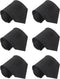 Mens 3.75 inch Width Solid Color Tie Polyester Classic Formal Party Suit Silk Necktie Pack of 6 PCS...
