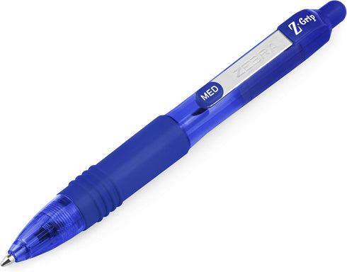 Zebra Z-Grip Smooth Mini Retractable Ballpoint Pens - 1.0mm - Blue - Pack of 12...