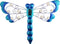 Outdoor Dragonfly Garden Décor, Metal Dragonfly Solar Lighted Wall Art Décor, Dragonfly Yard Art Dragonfly Sculpture Lamp for Fence Patio...
