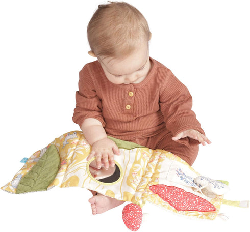 Manhattan Toy Deer One Soft Activity Crinkle Book & Fold Out Pat Mat for Baby, Toddler with Squeaker, Discovery Mirror and Teether...