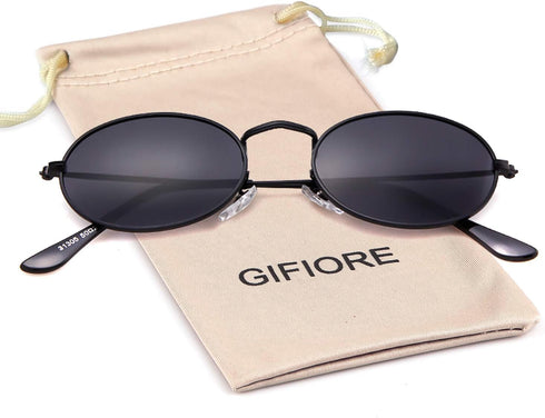 GIFIORE Oval Sunglasses Vintage Retro 90s Sunglasses Trendy Designer Glasses for Women Men...
