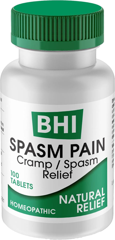 BHI Spasm Natural Relaxer Relief for Menstrual Cramps, Bloating, Aches & Muscle Spasms 5 Active Homeopathic Ingredients Naturally Soothe Whole Bod...