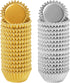 Elcoho 600 Pieces 1.25 Inch Mini Foil Metallic Cupcake Liners Muffin Paper Cases Baking Cups, Gold and Silver...