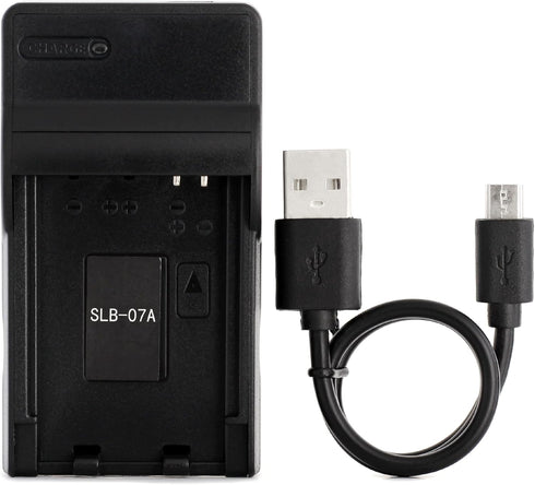 SLB-07A USB Charger for Samsung PL150, PL151, ST45, ST50, ST500, ST550, ST560, ST600, TL100, TL210, TL220, TL225, TL90 Camera and More...