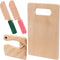 4 Pcs Wooden Kids Knives Cooking Utensils for Kitchen Cooking Children's Safe Knives Kids Cute Kitchen Tools with Rectangle Cutting Board for Cook...