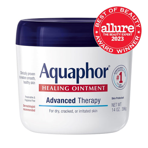 Aquaphor Healing Ointment, Advanced Therapy Skin Protectant, Multi-Purpose Healing Ointment and Body Moisturizer, For Dry, Cracked Skin, Minor Cut...