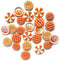 Buttons Galore Printed Craft & Sewing Buttons - Orange Slices - Set of 3 Packs Total 60 Buttons...