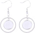 20pcs 12mm Cabochon Earring Setting Tray Blanks with Hoop Charms DIY Bezels for Earrings Making Supplies...
