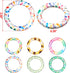 6 Pcs Silicone Beadable O Ring, 65mm Round Silicone Loop with 2 Hole Focal Frame Silicone Pendant for DIY Keychain, Jewelry Making, Necklace, Hang...