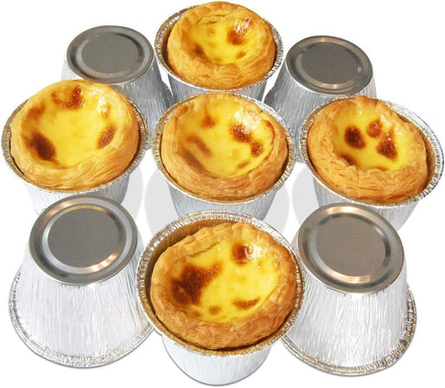 150Pack Aluminum Foil Ramekins Cups, 4 oz Aluminum Disposable Ramekins Foil Baking Cups Muffin Liners for Tart, Souffle, Appetizer, Pudding, Creme...
