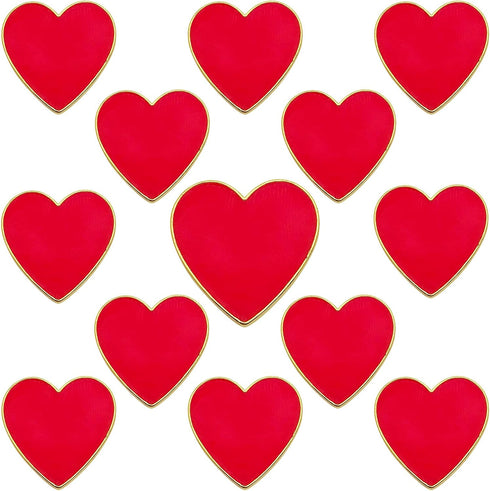 14pcs Valentine's Day Love Heart Brooch Pin Heart Love Enamel Pin Red Heart Enamel Pin Heart Enamel Lapel Pin Red Heart Brooch Pins for Women Cost...