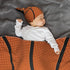 Basketball Print Baby Swaddle Blanket with Beanie Set, Newborn Receiving Blankets 35.4"X 35.4" Soft Swaddle Wrap Baby Stuff for Infant Boy Girl Gi...